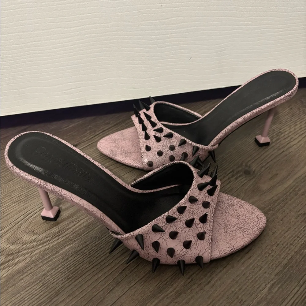 Dolls Kill / Sugar Thrillz Lovestruck Edge Peep Toe Heels - Picture 2 of 10